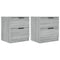 vidaXL Bedside Cabinets 2 pcs Grey Sonoma Engineered Wood