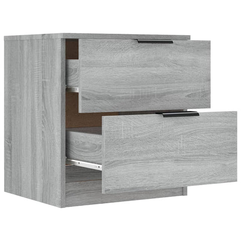 vidaXL Bedside Cabinets 2 pcs Grey Sonoma Engineered Wood