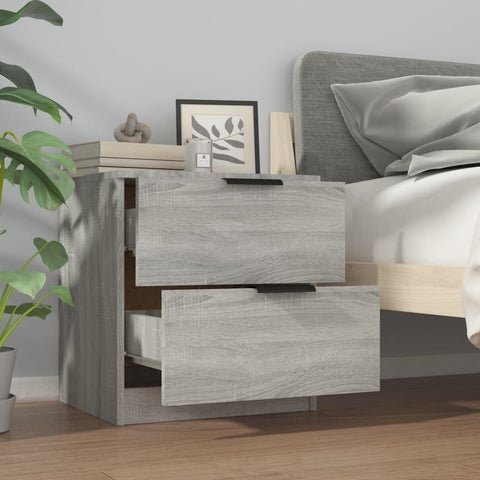 vidaXL Bedside Cabinets 2 pcs Grey Sonoma Engineered Wood