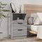 vidaXL Bedside Cabinet Grey Sonoma Engineered Wood