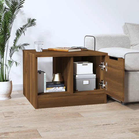 vidaXL Coffee Table Brown Oak 50x50x36 cm Engineered Wood