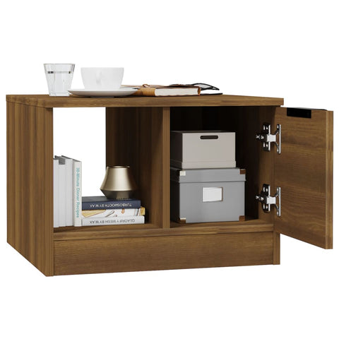 vidaXL Coffee Table Brown Oak 50x50x36 cm Engineered Wood