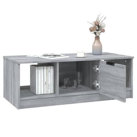 vidaXL Coffee Table Grey Sonoma 102x50x36 cm Engineered Wood