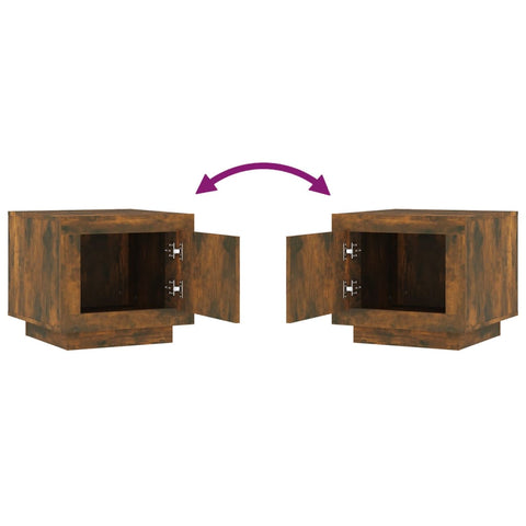 vidaXL Coffee Table Smoked Oak 51x50x45 cm Engineered Wood
