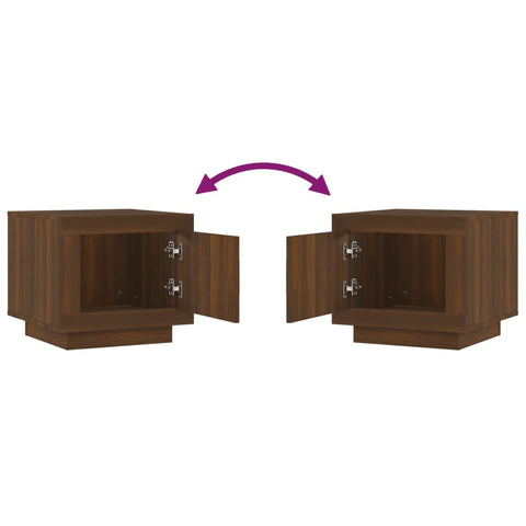 vidaXL Coffee Table Brown Oak 51x50x45 cm Engineered Wood
