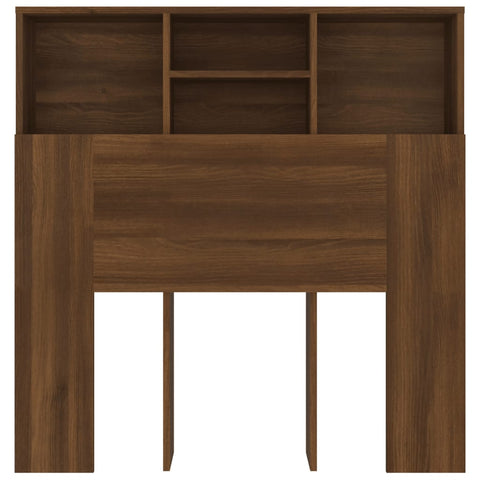 vidaXL Headboard Cabinet Brown Oak 100x19x103.5 cm