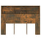 vidaXL Headboard Cabinet Smoked Oak 140x19x103.5 cm