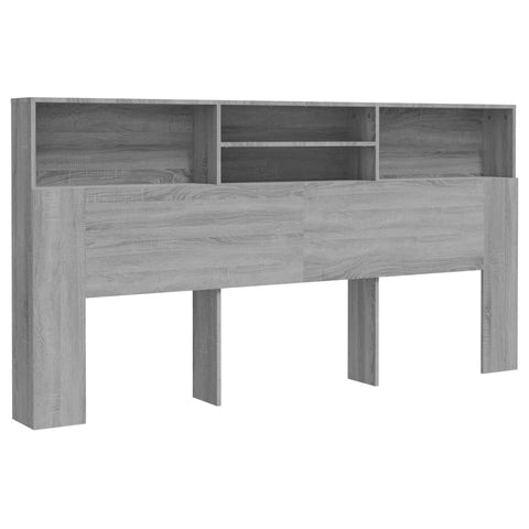 vidaXL Headboard Cabinet Grey Sonoma 200x19x103.5 cm