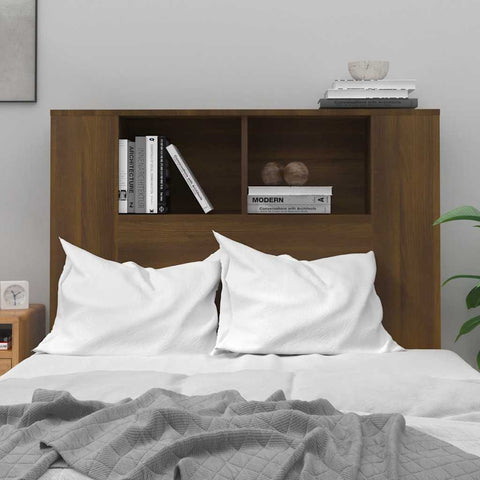 vidaXL Headboard Cabinet Brown Oak 100x18.5x102.5 cm
