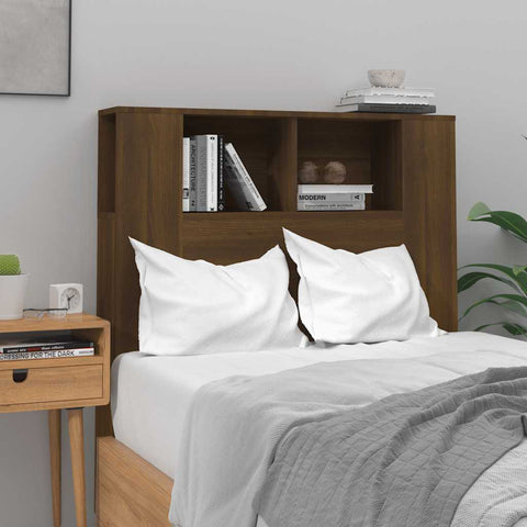 vidaXL Headboard Cabinet Brown Oak 100x18.5x102.5 cm