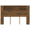 vidaXL Headboard Cabinet Smoked Oak 160x18.5x104.5 cm