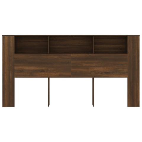 vidaXL Headboard Cabinet Brown Oak 200x18.5x104.5 cm