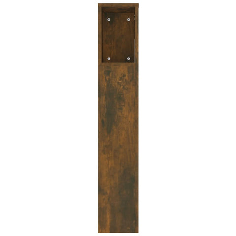 vidaXL Headboard Cabinet Smoked Oak 220x18.5x104.5 cm