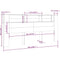 vidaXL Headboard Cabinet Smoked Oak 220x18.5x104.5 cm