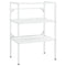 vidaXL Bathroom Washbasin Frame with Built-in Basin White Iron