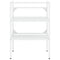 vidaXL Bathroom Washbasin Frame with Built-in Basin White Iron