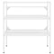 vidaXL Bathroom Washbasin Frame with Built-in Basin White Iron