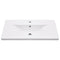 vidaXL Bathroom Washbasin Frame with Built-in Basin White Iron