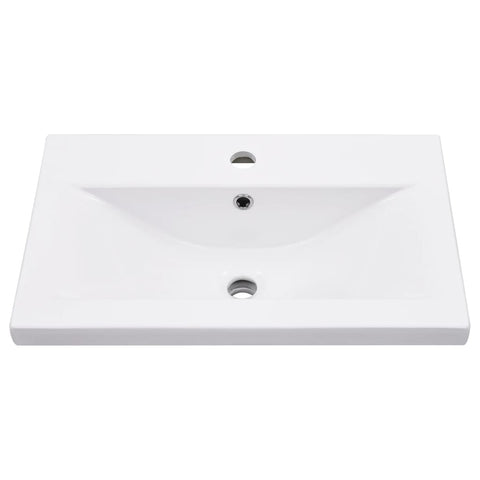 vidaXL Bathroom Washbasin Frame with Built-in Basin Black Iron