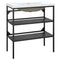 vidaXL Bathroom Washbasin Frame with Built-in Basin Black Iron