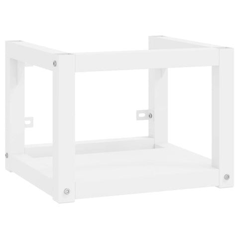 vidaXL Bathroom Washbasin Frame with Built-in Basin White Iron