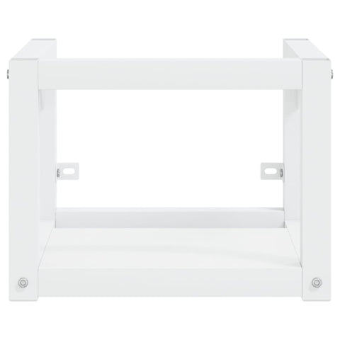 vidaXL Bathroom Washbasin Frame with Built-in Basin White Iron
