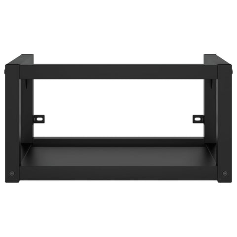 vidaXL Bathroom Washbasin Frame with Built-in Basin Black Iron