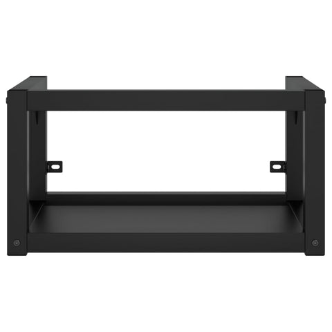 vidaXL Bathroom Washbasin Frame with Built-in Basin Black Iron