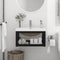 vidaXL Bathroom Washbasin Frame with Built-in Basin Black Iron