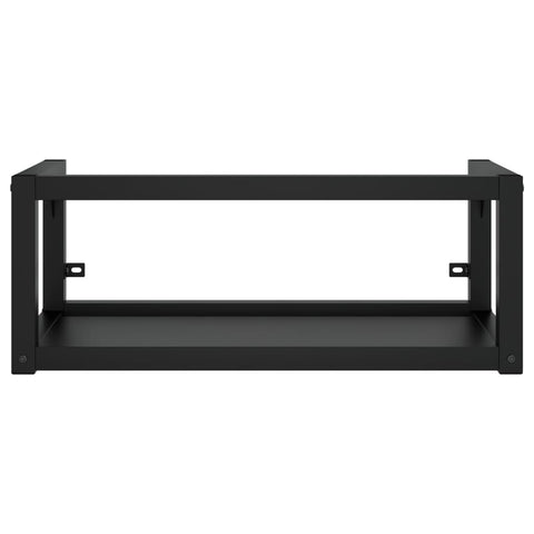 vidaXL Bathroom Washbasin Frame with Built-in Basin Black Iron