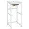 vidaXL Bathroom Washbasin Frame with Built-in Basin White Iron