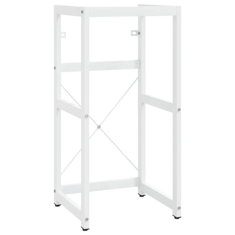 vidaXL Bathroom Washbasin Frame with Built-in Basin White Iron