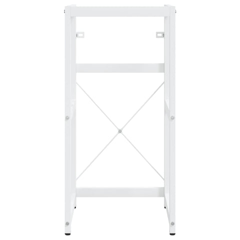 vidaXL Bathroom Washbasin Frame with Built-in Basin White Iron