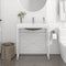vidaXL Bathroom Washbasin Frame with Built-in Basin White Iron