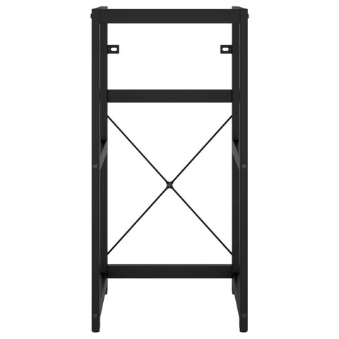 vidaXL Bathroom Washbasin Frame with Built-in Basin Black Iron