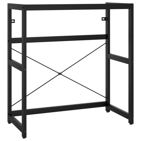 vidaXL Bathroom Washbasin Frame with Built-in Basin Black Iron