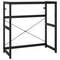 vidaXL Bathroom Washbasin Frame with Built-in Basin Black Iron