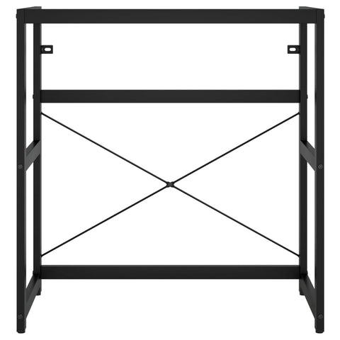 vidaXL Bathroom Washbasin Frame with Built-in Basin Black Iron