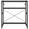 vidaXL Bathroom Washbasin Frame with Built-in Basin Black Iron