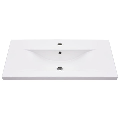 vidaXL Bathroom Washbasin Frame with Built-in Basin Black Iron