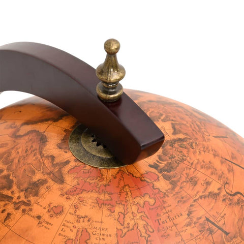 vidaXL Globe Bar Wine Stand Brown Solid Wood Eucalyptus