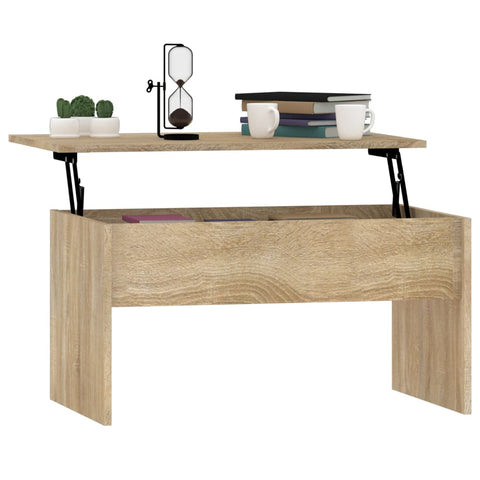 vidaXL Coffee Table Sonoma Oak 80x50.5x41.5 cm Engineered Wood