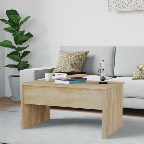 vidaXL Coffee Table Sonoma Oak 80x50.5x41.5 cm Engineered Wood