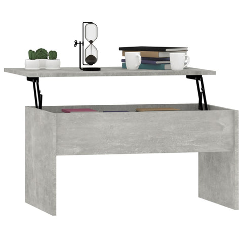 vidaXL Coffee Table Concrete Grey 80x50.5x41.5 cm Engineered Wood
