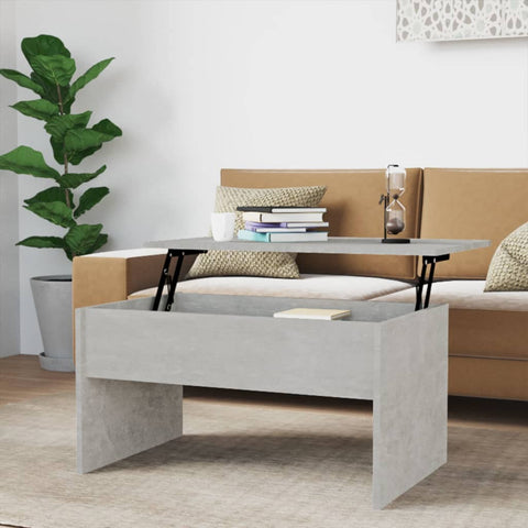 vidaXL Coffee Table Concrete Grey 80x50.5x41.5 cm Engineered Wood