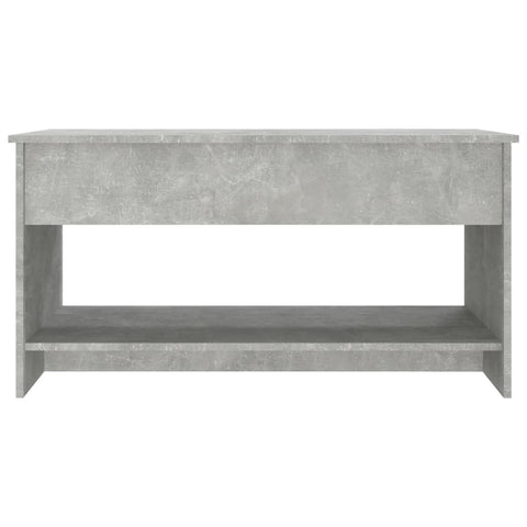 809651 vidaXL Coffee Table Concrete Grey 102x50x52,5 cm Engineered Wood
