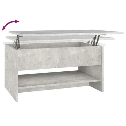 vidaXL Coffee Table Concrete Grey 80x50x40 cm Engineered Wood