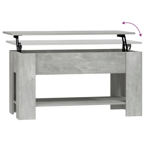 vidaXL Coffee Table Concrete Grey 101x49x52 cm Engineered Wood