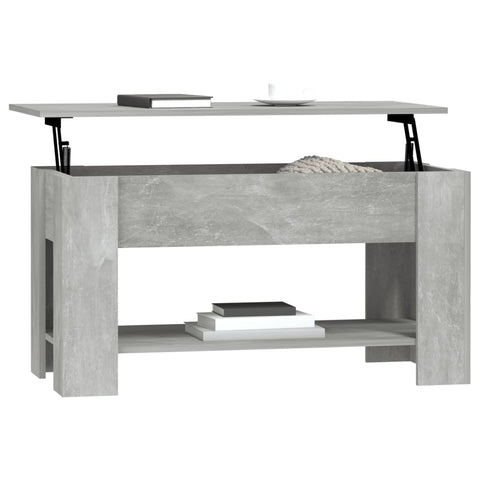 vidaXL Coffee Table Concrete Grey 101x49x52 cm Engineered Wood