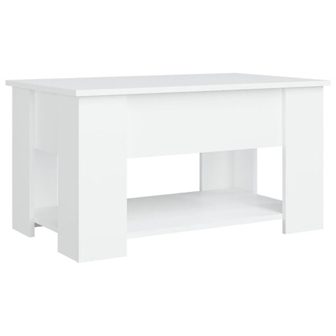 vidaXL Coffee Table White 79x49x41 cm Engineered Wood
